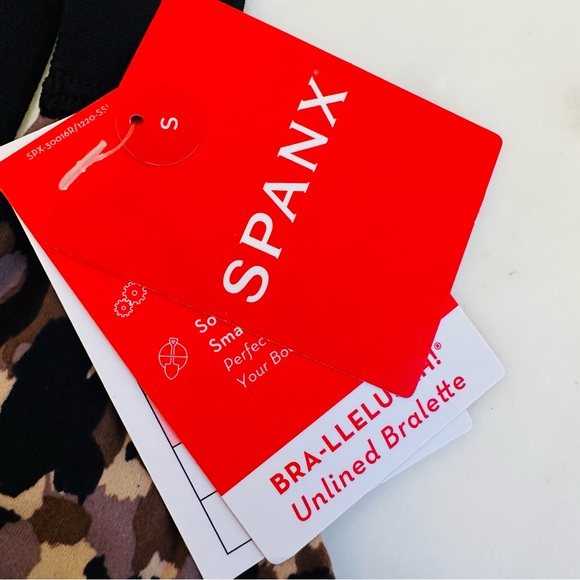 New Spanxr Bra-llelujah! Unlined Bralette Leopard Print - Picture 5 of 6